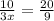 \frac{10}{3x} = \frac{20}{9} &#10;