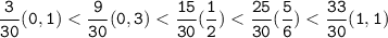 \tt\displaystyle\frac{3}{30}(0,1)