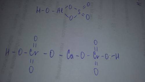 Их графические формулы: alohso4, ca(hcro4)2.ну нужно