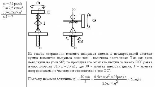 На скамье жуковского стоит человек и держит в руках за ось велосипедное колесо, вращающееся вокруг с