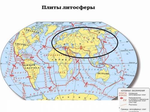 Плиты в пределах которых расположен крупнейший материк земли