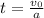 t=\frac{v_0}{a}