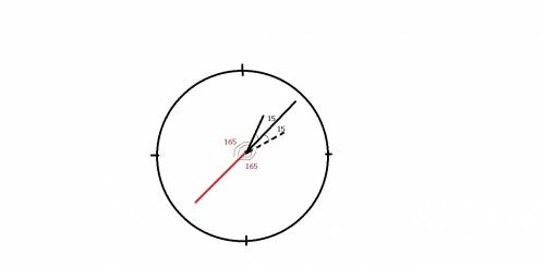 Внекоторый момент аня измерила угол между часовой и минутной стрелками своих часов. ровно через один