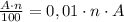 \frac{A\cdot n}{100}=0,01\cdot n\cdot A