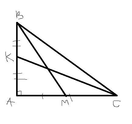 Упрямокутному трикутнику з вершин гострих кутів проведено медіани, довжини яких корінь з 89 і корінь