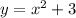 &#10;y=x^2+3