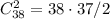 C_{38}^2=38 \cdot 37/2