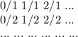 0/1\ 1/1\ 2/1\ ...\\&#10;0/2\ 1/2\ 2/2\ ...\\&#10;...\ ...\ ...\ ...\ ...\ ...