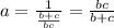 a = \frac{1}{ \frac{b+c}{bc} } = \frac{bc}{b+c}