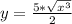 y= \frac{5* \sqrt{x^{3}} }{2}