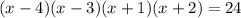 (x-4)(x-3)(x+1)(x+2)=24