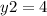 y2 = 4