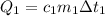 Q_1=c_1m_1\Delta t_1