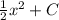 \frac{1}{2} x^2+C