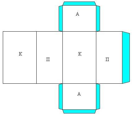 Постройте развёртку спичечного коробка на альбомной листе в натуральную величину. вырежте её, оставл