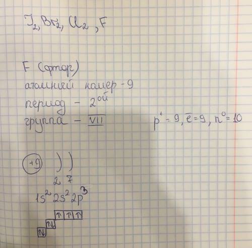 Расположите элементы в порядке возрастания неметаллических свойств: иод, хлор, бром, фтор. для элеме