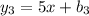 y_3=5x+b_3