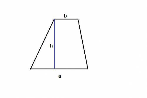 Чему равна площадь трапеции с основанием 4 см, 6 см и высотой 10см? можно решение и формулу?