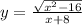 y= \frac{ \sqrt{ x^{2} -16} }{x+8}