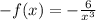 - f( x) = - \frac{6}{ x^{3} }