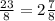 \frac{23}{8} = 2 \frac{7}{8}