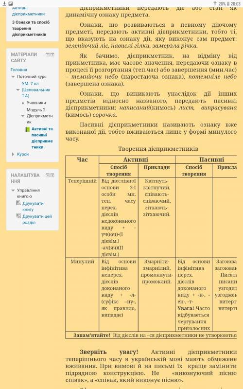 12 активних та пасивних дієприкметників на тему зима