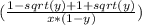 (\frac{1-sqrt(y)+1+sqrt(y)}{x*(1-y)})