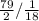 \frac{79}{2} / \frac{1}{18}