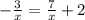 -\frac{3}{x} = \frac{7}{x} +2