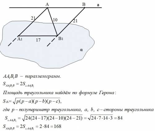 Прямая a параллельна плоскости α. через точки a и b прямой a проведены параллельные прямые, которые