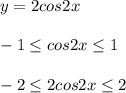 y=2cos2x\\\\&#10;-1\leq cos2x \leq 1\\\\ -2\leq 2cos2x \leq 2