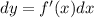 dy = f '(x)dx