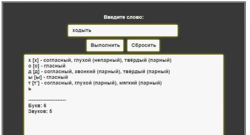 Фонетичний розбір слів місяць шістка ходити