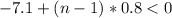 -7.1+(n-1)*0.8