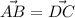 \vec{AB}=\vec{DC}