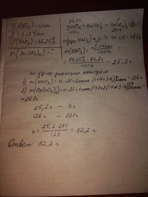 Потрібне рішення із поясненням,завчасно ! на розчин нітратної кислоти об’ємом 40 мл (ρ = 1,12 г/мл)