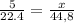 \frac{5}{22.4} = \frac{x}{44,8}