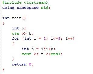 Написать программу: вычислить f (x) = x^2 + b, приx =1, на языке с++