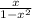 \frac{x}{1 - x {}^{2} }