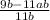 \frac{9b-11ab}{11b}