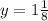 y=1\frac{1}{8}