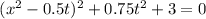 ~~~~~~ (x^2-0.5t)^2+0.75t^2+3=0