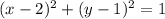 (x-2)^2+(y-1)^2=1