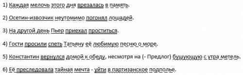 Подчеркнуть грамматическую основу в предложении1)каждая мелочь этого дня врезалась в память. 2) осет