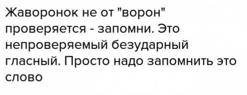 Проверочное слово к слову жаоронков