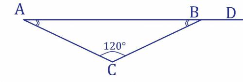 Втреугольнике abc стороны ac и bc равны угол c равен 120° угол cbd внешний найдите угол cbd ответ да