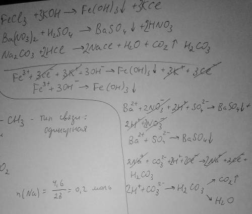 Скласти рівняння реакції між речовинами а) хлоридом феруму(3) і гідроксидом калію, б) нітратом барію