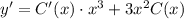 y'=C'(x)\cdot x^3+3x^2C(x)