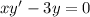 xy'-3y=0