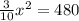 \frac{3}{10} x^{2} =480